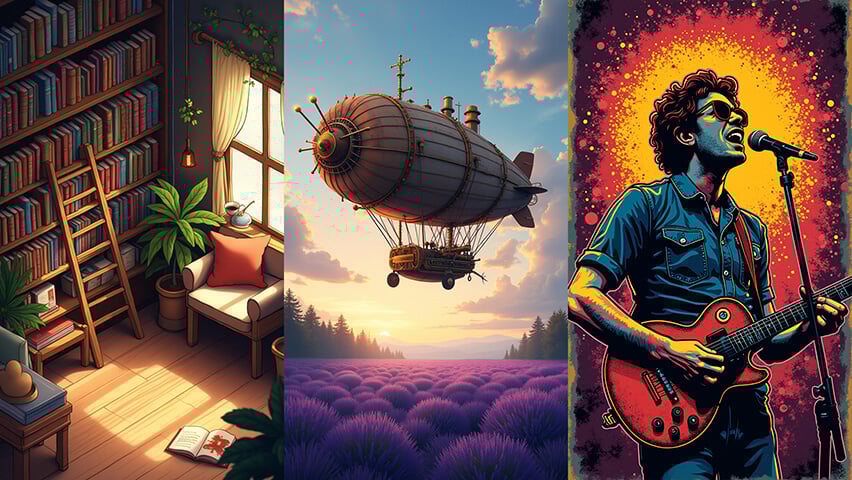 AI Image Generator text to image example creating realistic visuals from text prompt