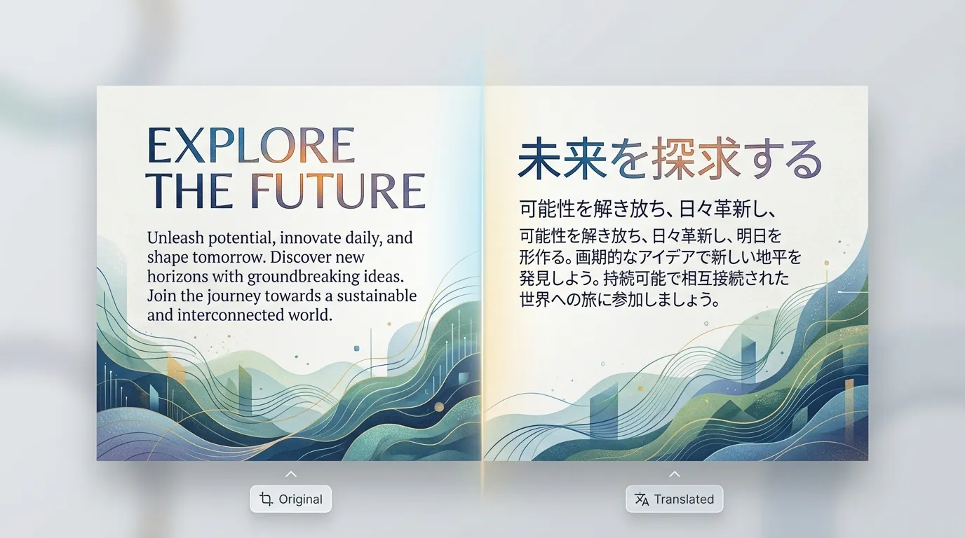 AI Image Translator updating text in a comic-style image