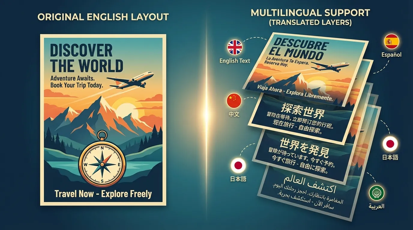 AI Image Translator translating social media screenshots