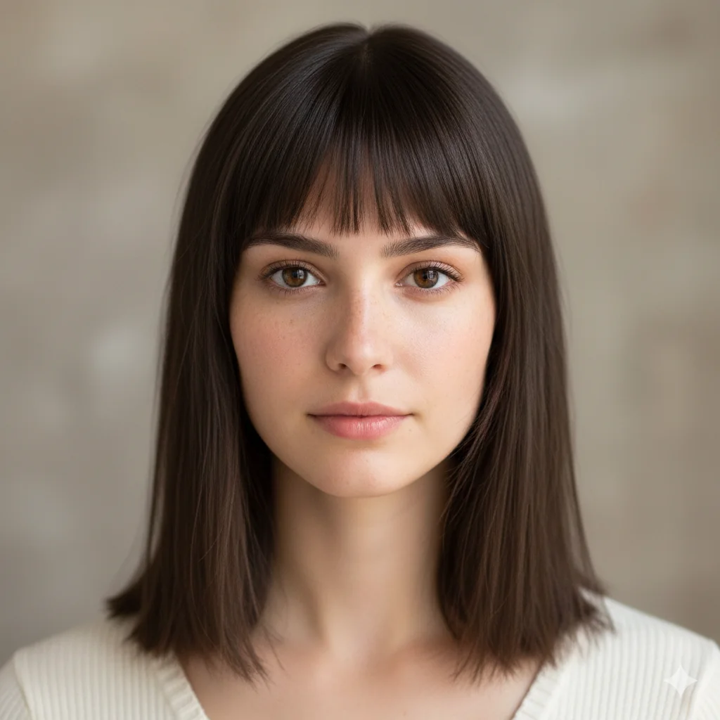 AI Bangs Filter generating realistic virtual bangs