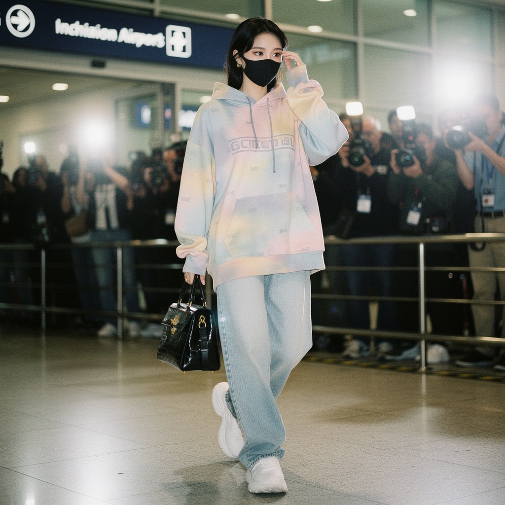 Kpop Idol Airport Fashion AI Generated