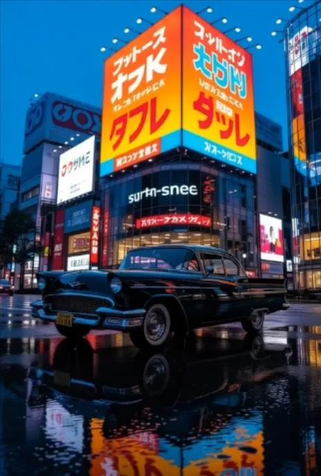 Hyper-Realistic Night Portrait of Korean Woman at Foggy Bus Stop