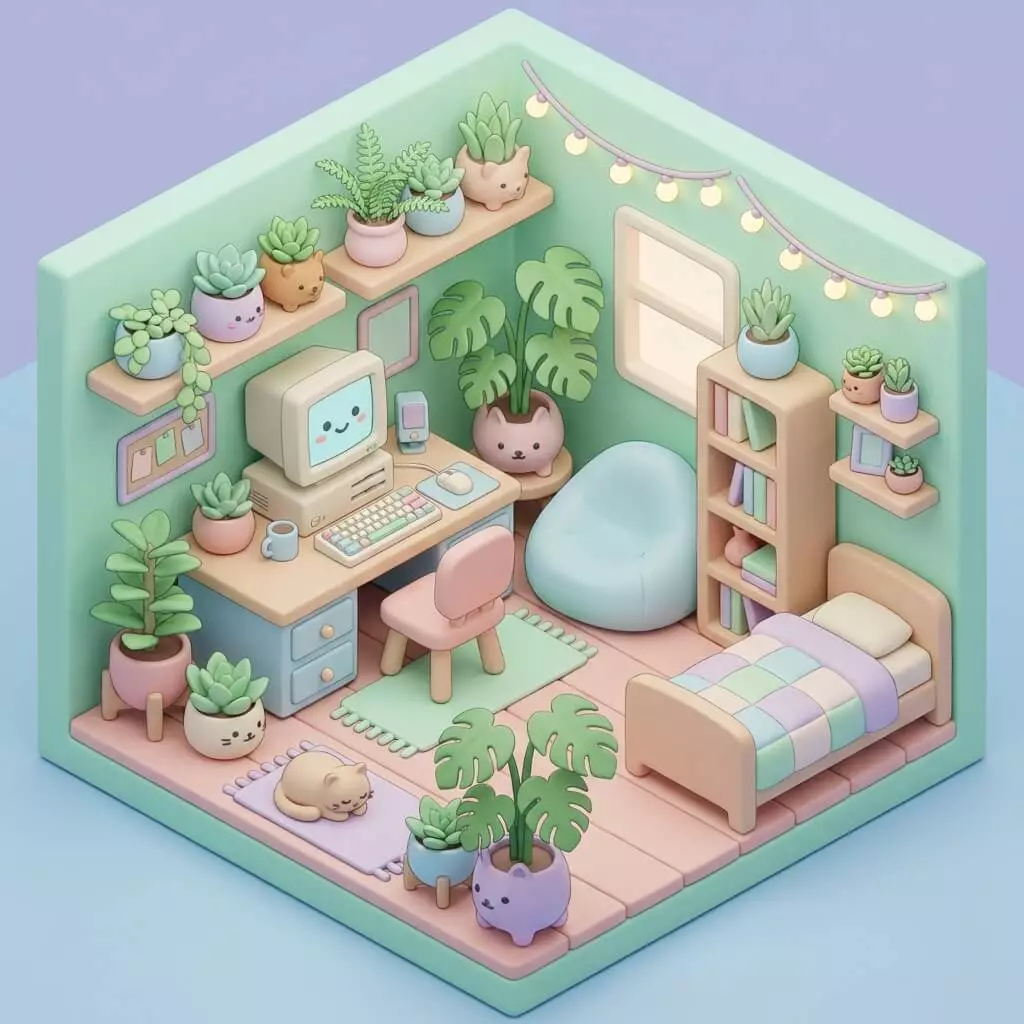 Isometric 3D Room
