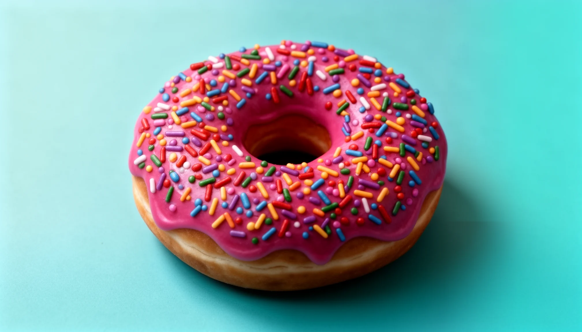Realistic donut photo created with Flux 2 Pro AI Image Generator