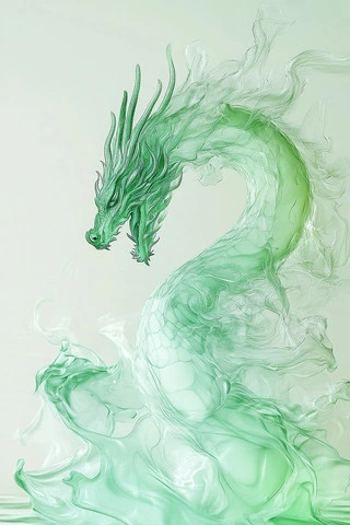 Green Dragon Illustration alternative one