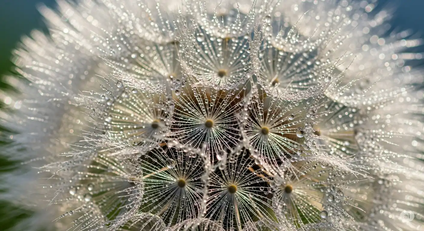 The Crystalline Realm: Dandelion Macro